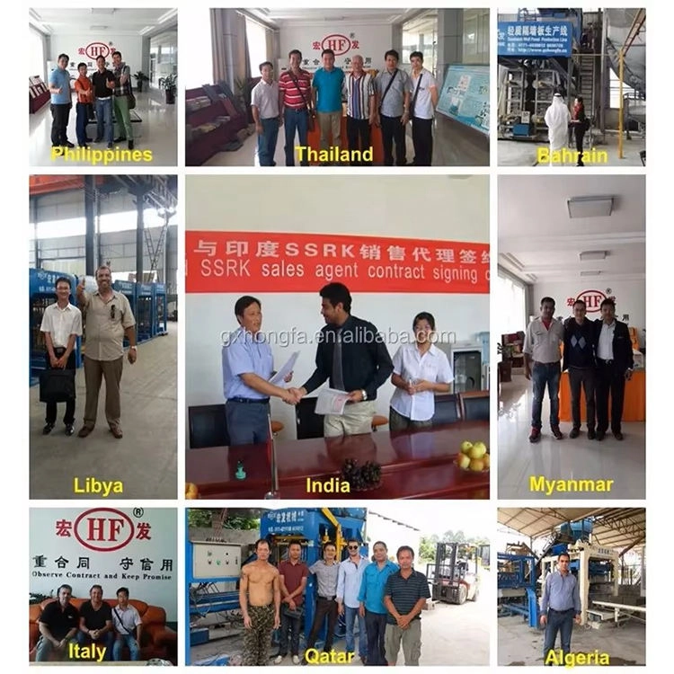 QT5-15 Concrete Hollow Block Brick Making Machine Paving Block Paving Vibration Method Construction Featuring PLC Pump