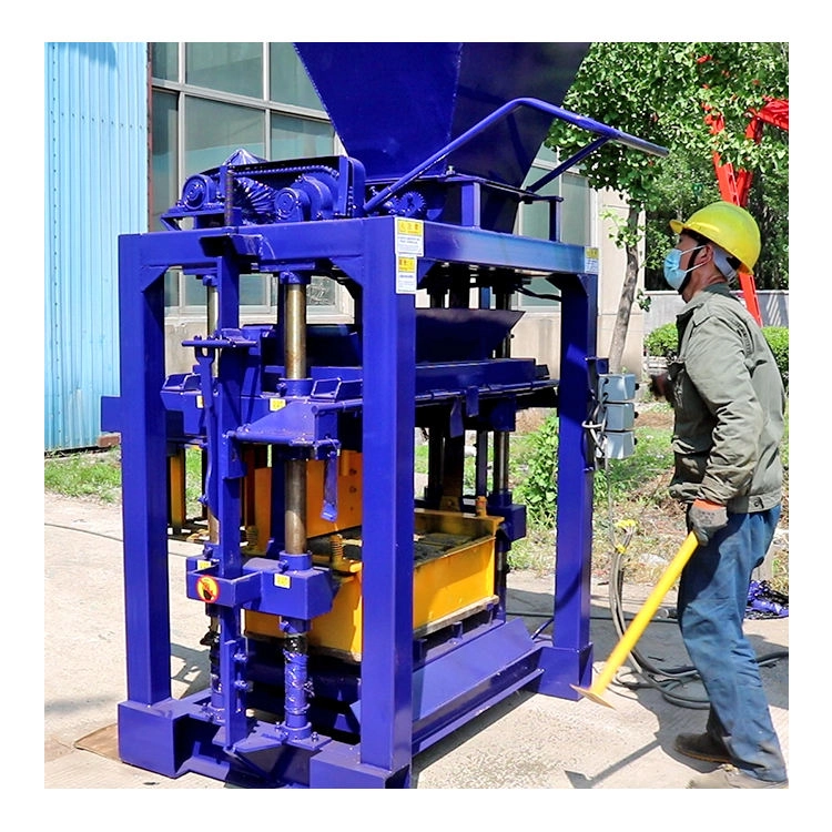 QTJ4-35 manual small concrete hollow brick cement block making machine building material making machinery
