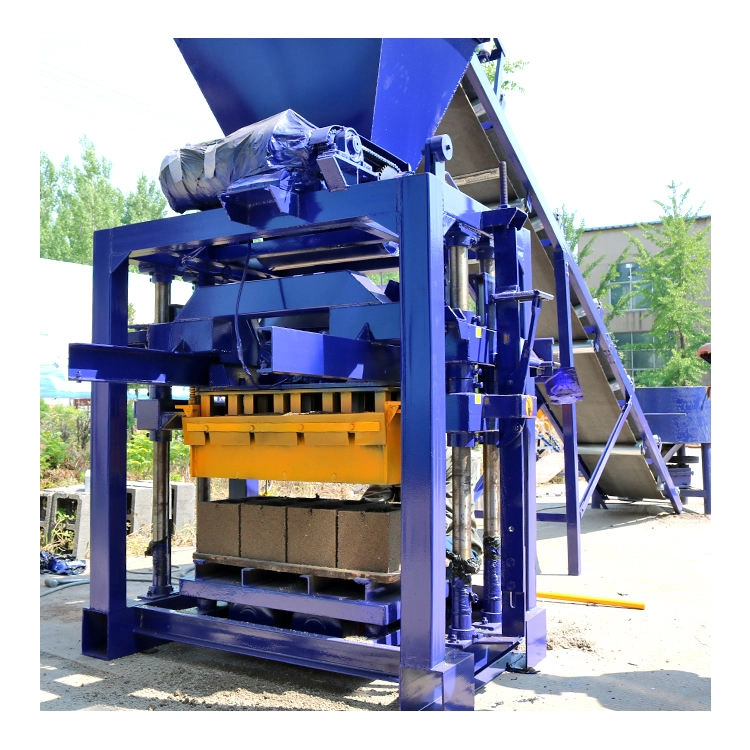 QTJ4-35 manual small concrete hollow brick cement block making machine building material making machinery